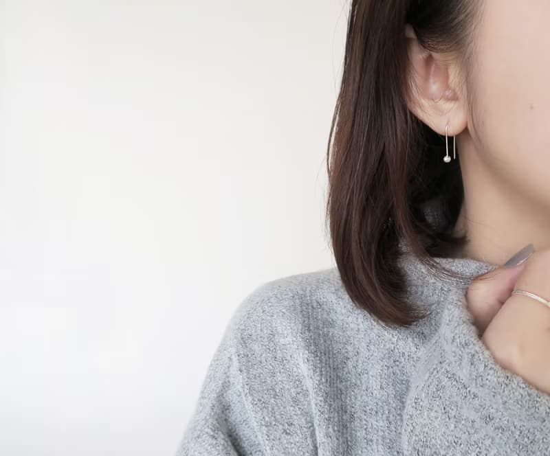 獨家 森林系 925純銀 迷你果 U型耳針 耳環  一對