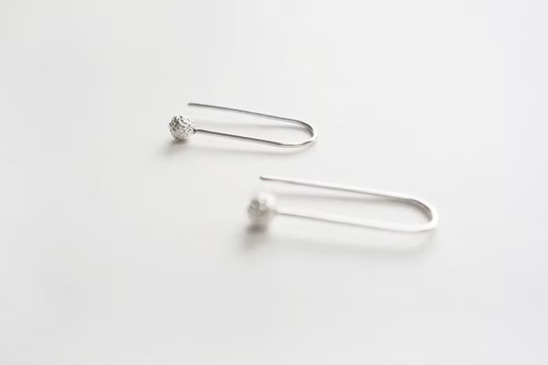 獨家 森林系 925純銀 迷你果 U型耳針 耳環  一對