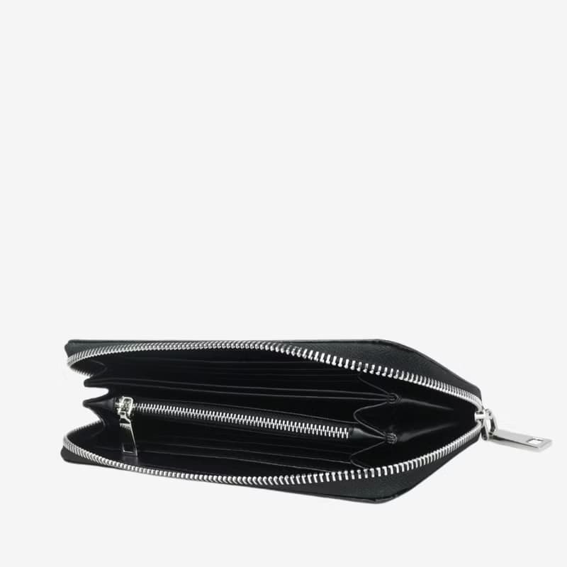 Vegan Zip Around Wallet - Black
