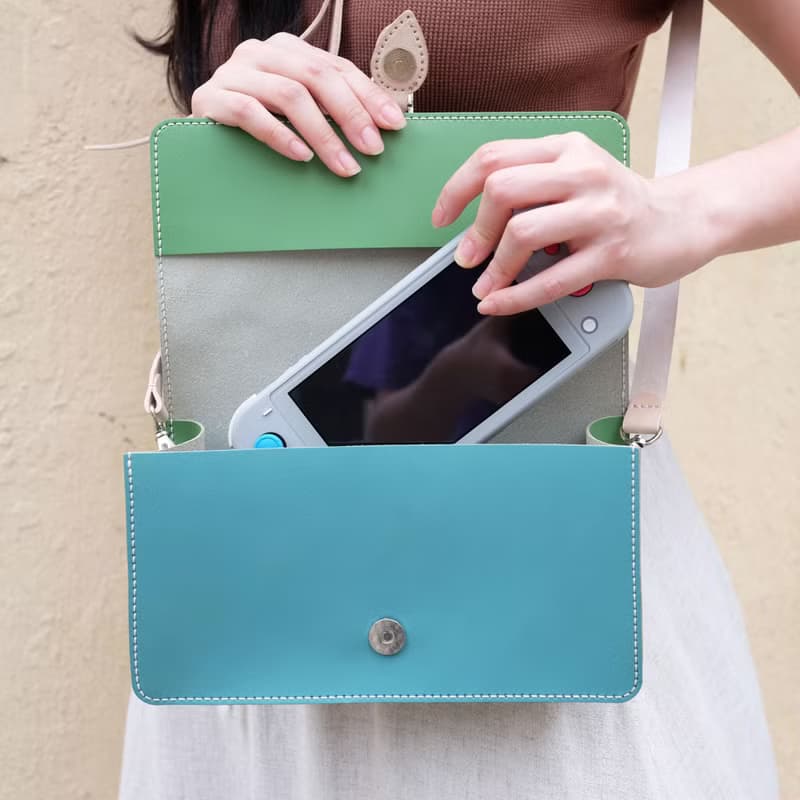 Nintendo Switch Lite 手袋 | 手縫皮革完成品 | 動森配色 BSP156