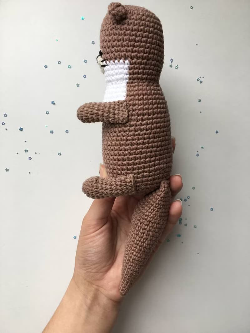 水獺毛絨   水獺玩具 手工水獺   嬰兒禮物