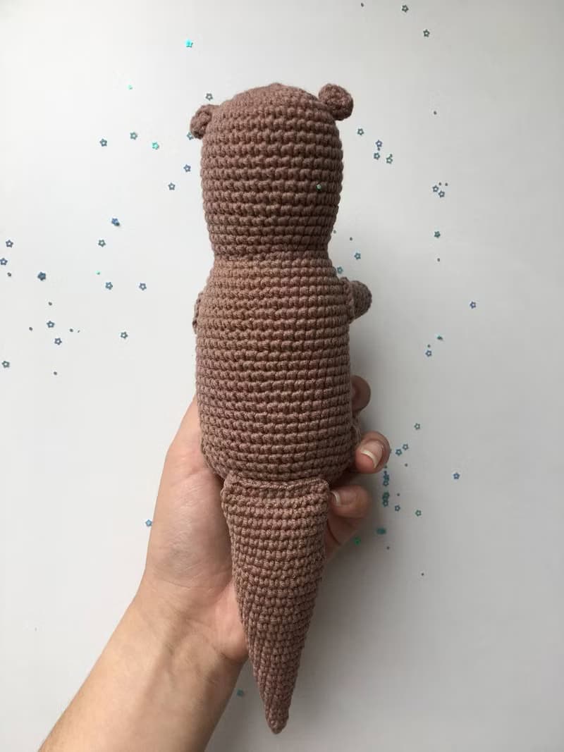 水獺毛絨   水獺玩具 手工水獺   嬰兒禮物