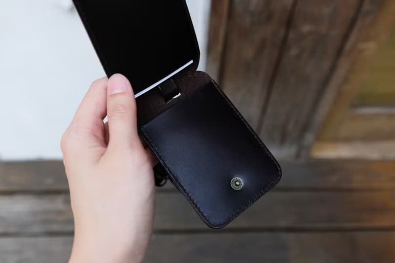 復古黑巧克力棕牛皮雙層證件套