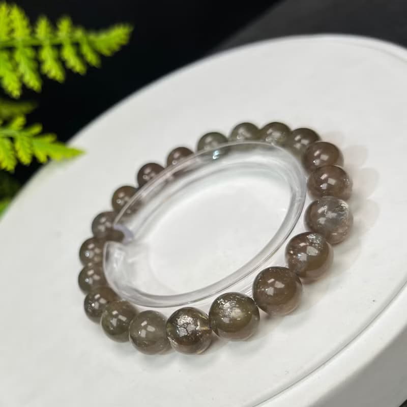 高品質龍鱗雲母藍晶石手串9.5mm顆顆帶眼冰潤星光女單圈精致夢幻