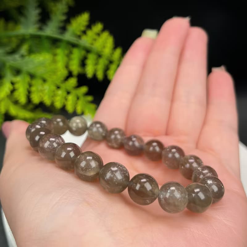 高品質龍鱗雲母藍晶石手串9.5mm顆顆帶眼冰潤星光女單圈精致夢幻