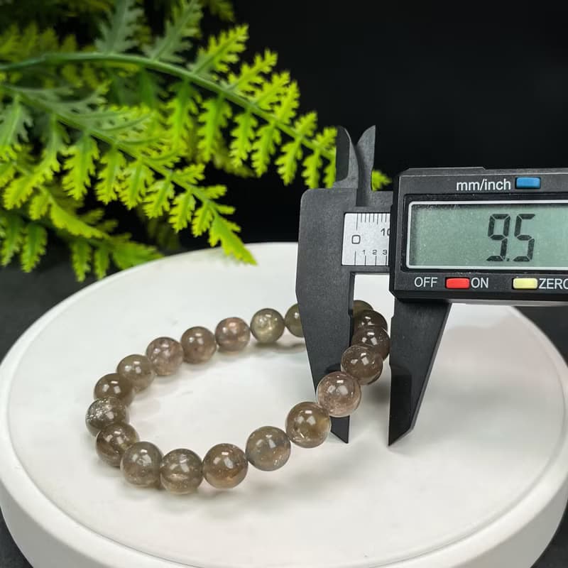 高品質龍鱗雲母藍晶石手串9.5mm顆顆帶眼冰潤星光女單圈精致夢幻