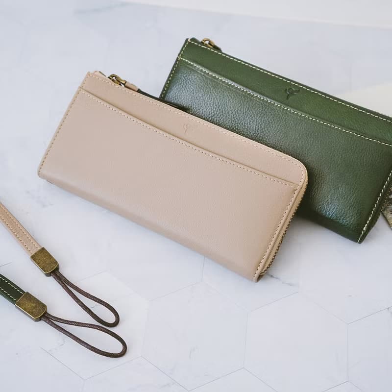 【禮盒】真皮拉鏈手拿長夾 X65039 黑