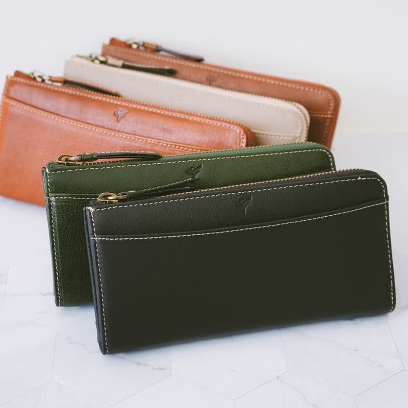 【禮盒】真皮拉鏈手拿長夾 X65039 黑