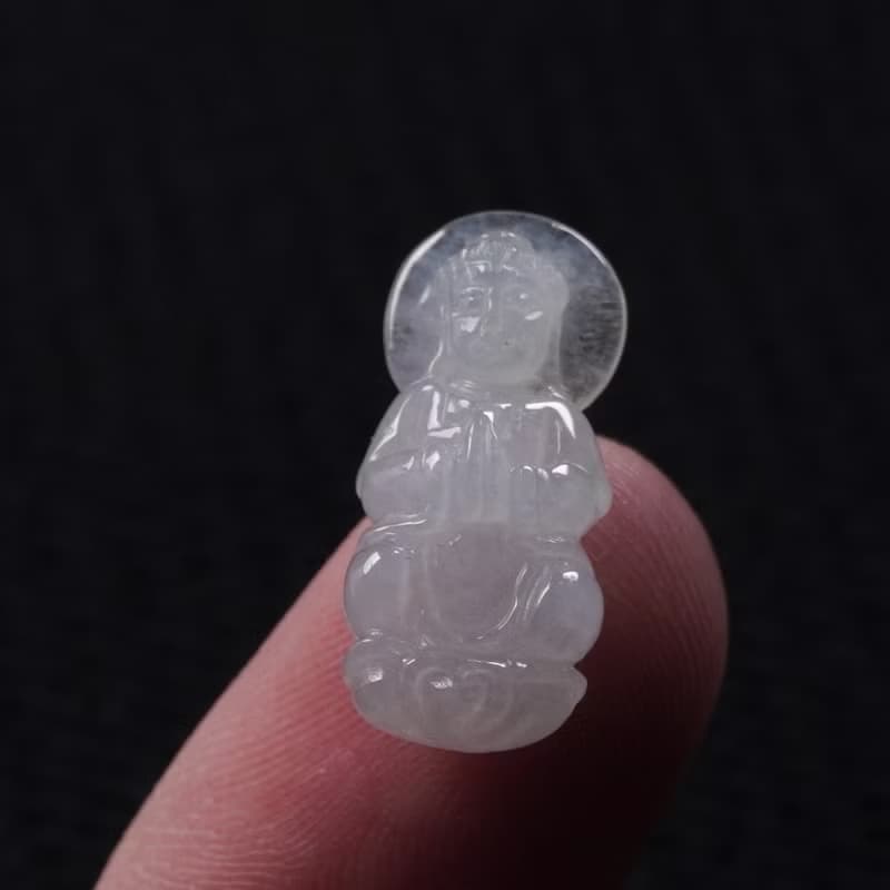 冰種翡翠寶瓶觀音菩薩項鍊 | 天然緬甸玉翡翠A貨 | 送禮