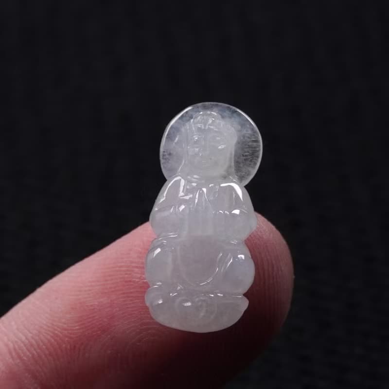 冰種翡翠寶瓶觀音菩薩項鍊 | 天然緬甸玉翡翠A貨 | 送禮