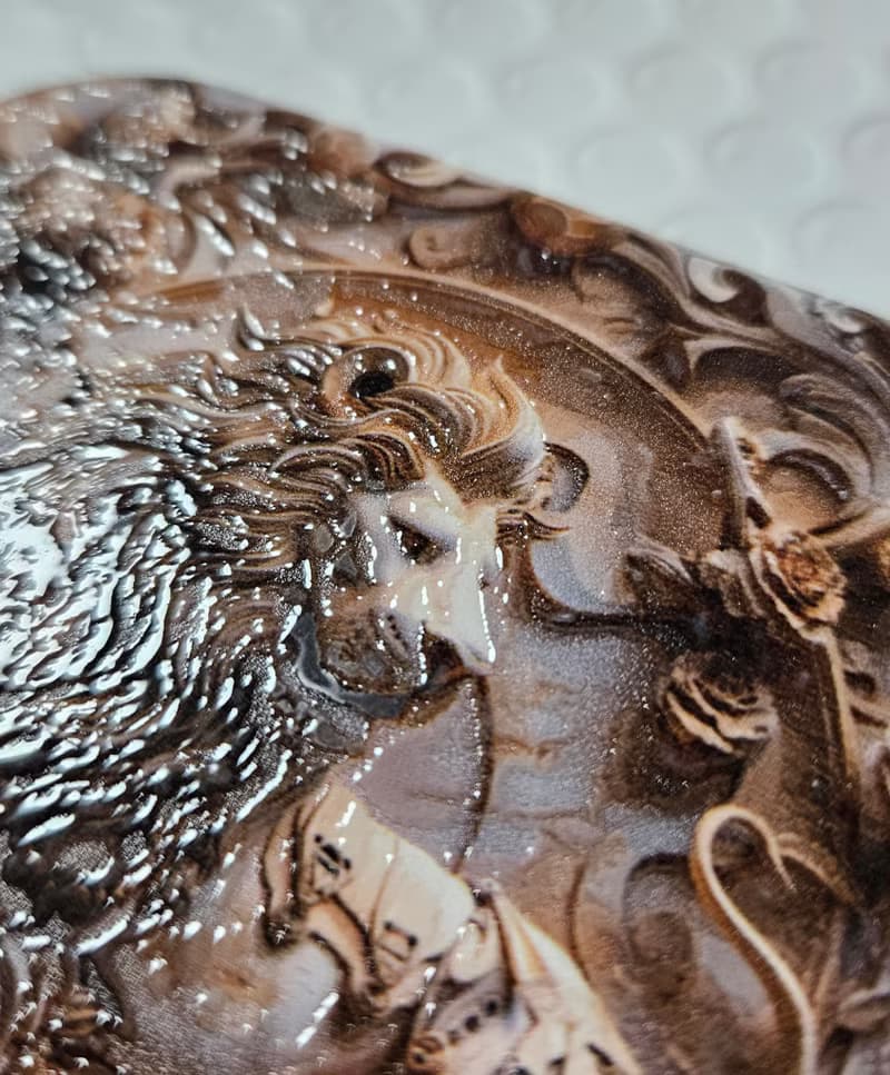 獅子座-晶雕吸水陶瓷杯墊