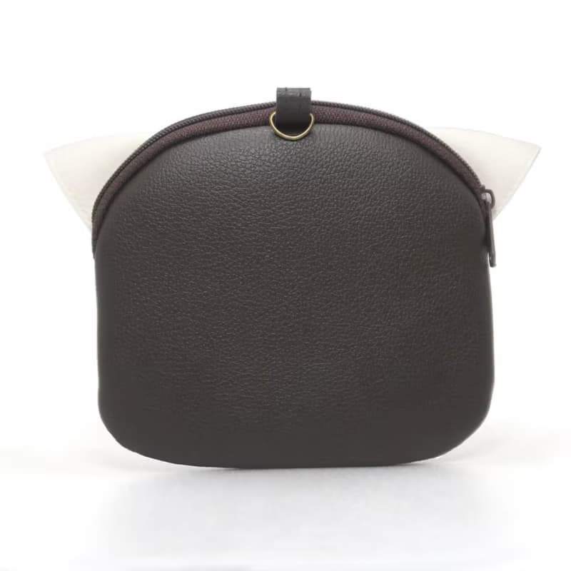 【雙11折扣】White cat purse ,small wallet bag with zip.various card pockets.