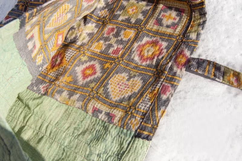 手縫紗麗布側背包/刺繡側背包/刺繡肩背包/手縫紗麗線側背包-森林