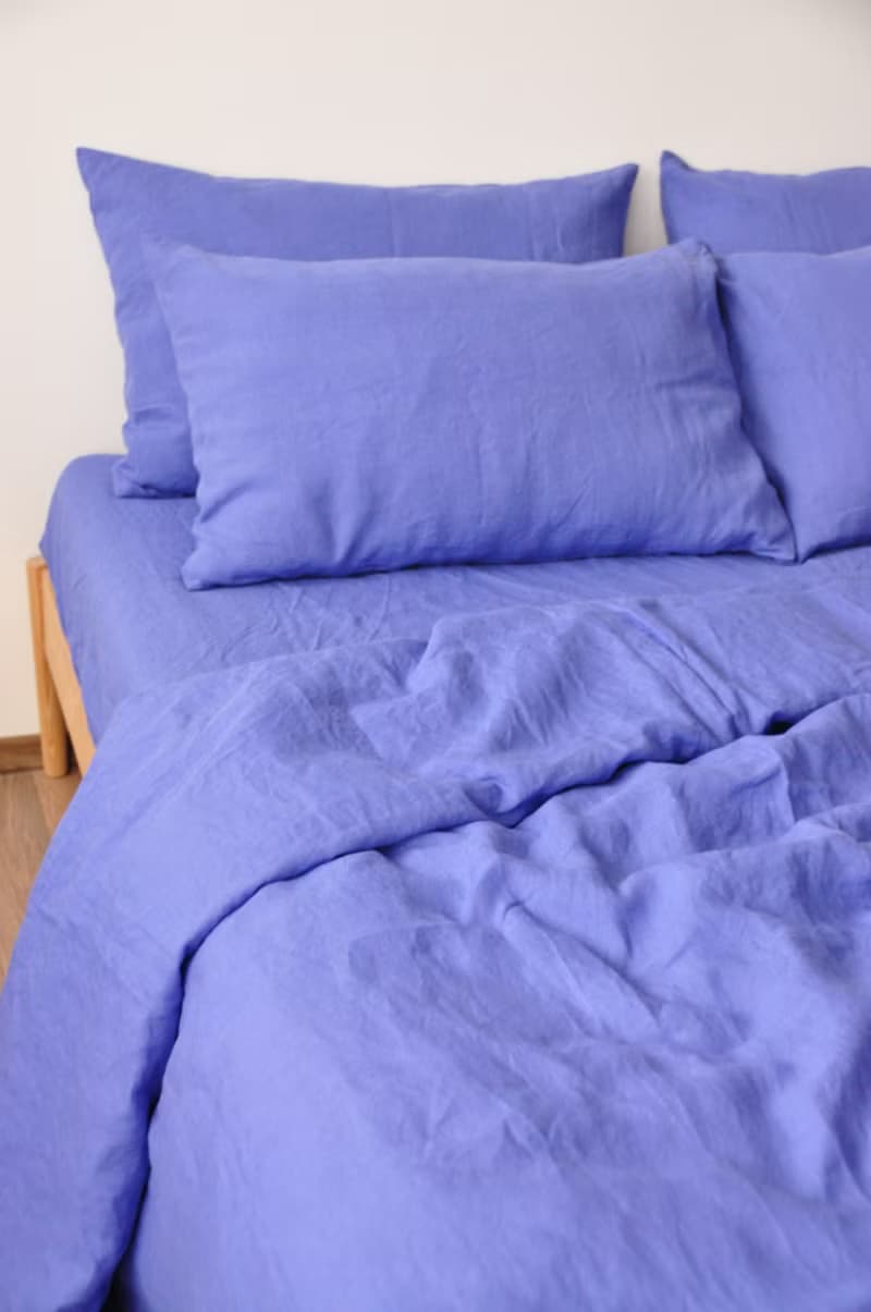 Violet linen duvet cover / Softened linen / Comforter cover / Quilt cover