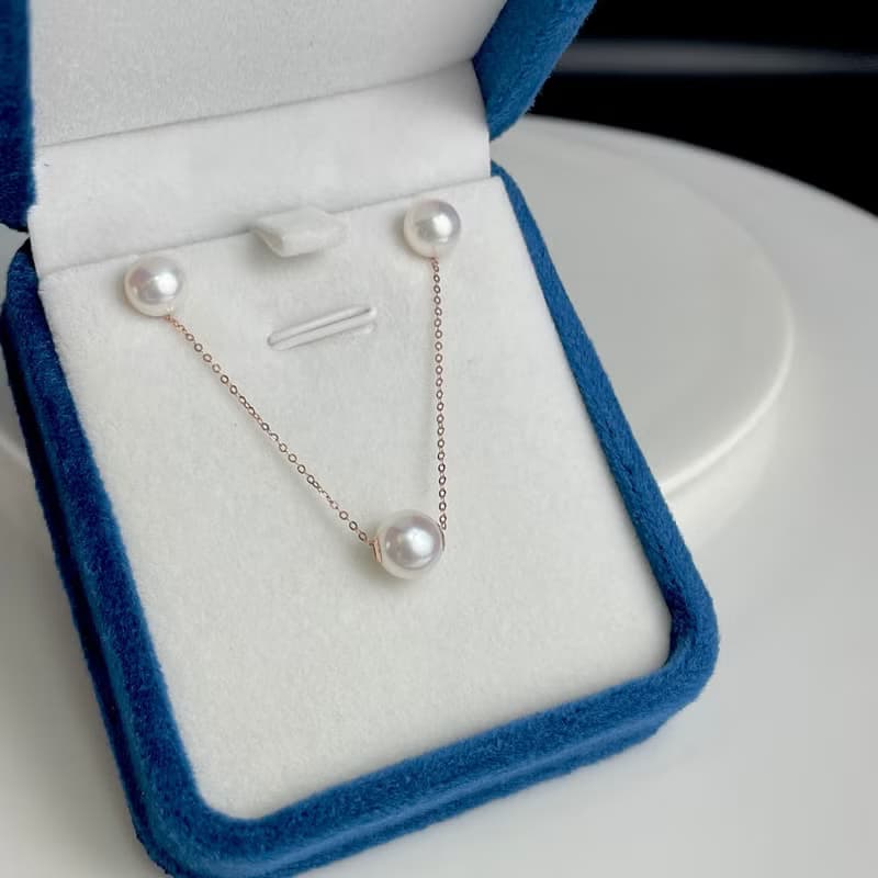 天然淡水珍珠天然淡水真珠輕珠寶18k金耳釘耳針耳夾珍珠耳釘7575