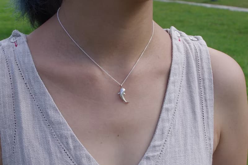 大海小世界。鯨鯊項鍊。Whale shark。925純銀。sterling silver