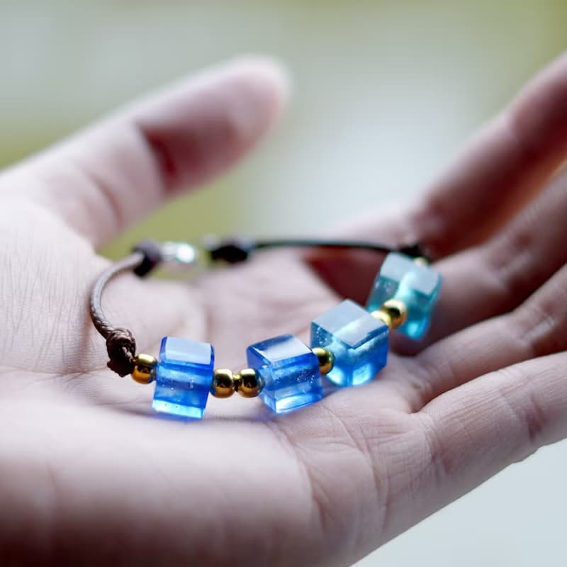 手鍊 |樹脂銀河立方體