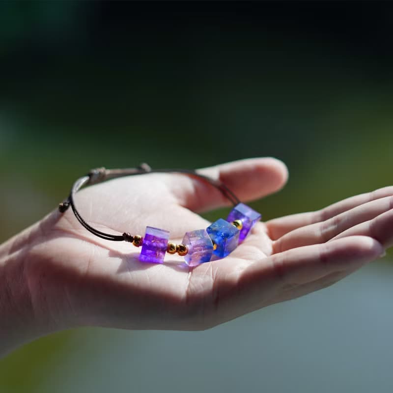 手鍊 |樹脂銀河立方體