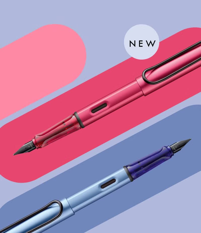 【雷雕刻字】LAMY 鋼珠筆 限量單入筆套禮盒/AL star 2024-冰霜藍
