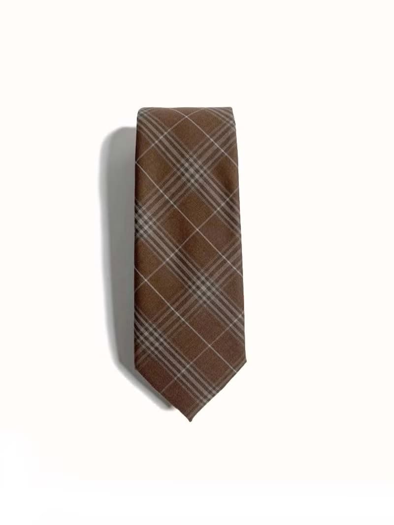 英倫菱格 木質色 Premium系列領帶 Neckties