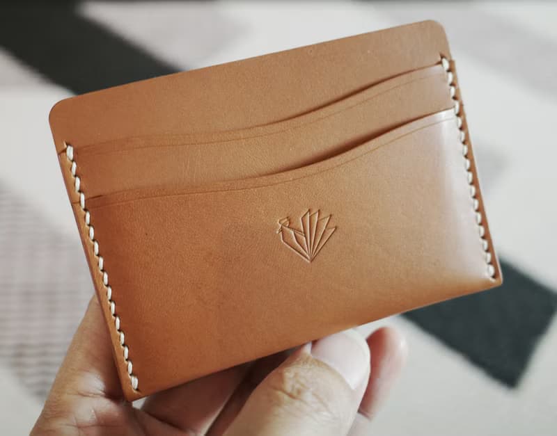 2 Side Slim Card Holder, Genuine leather