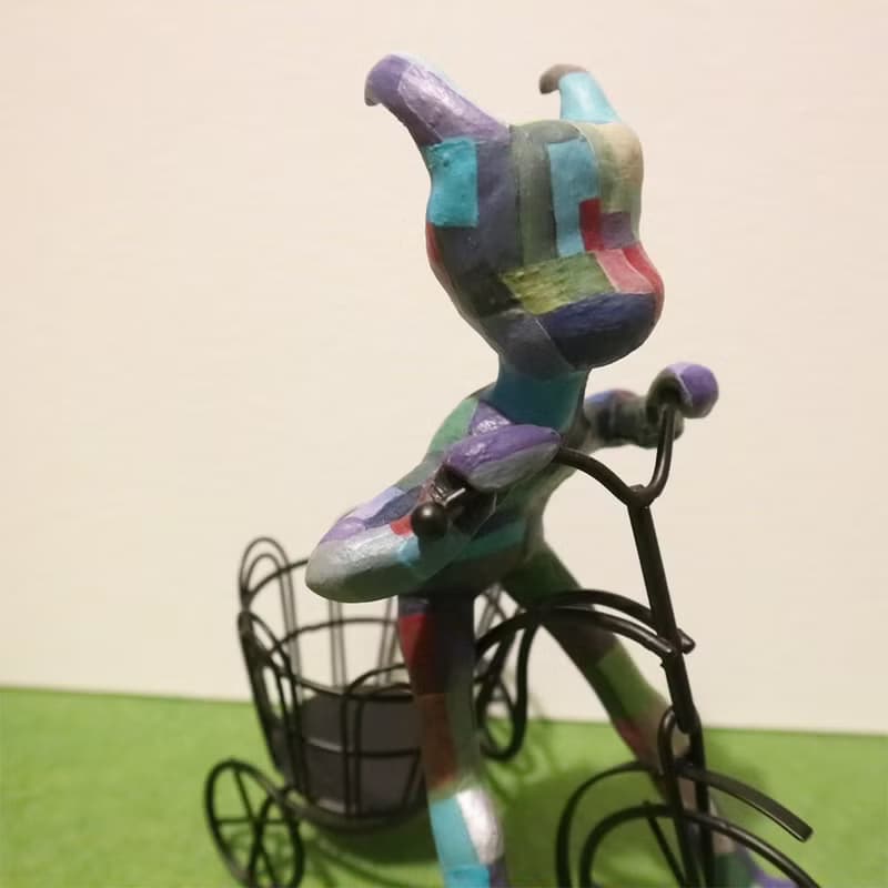 【手工雕塑】騎單車的小惡魔 雕塑工藝品 編號 NO.6