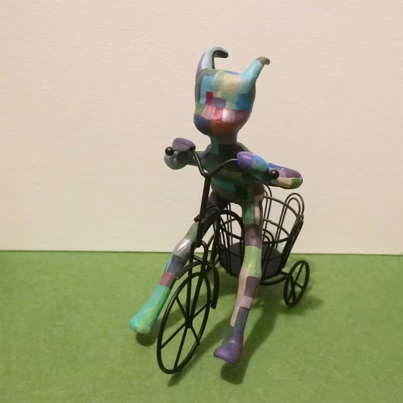 【手工雕塑】騎單車的小惡魔 雕塑工藝品 編號 NO.6