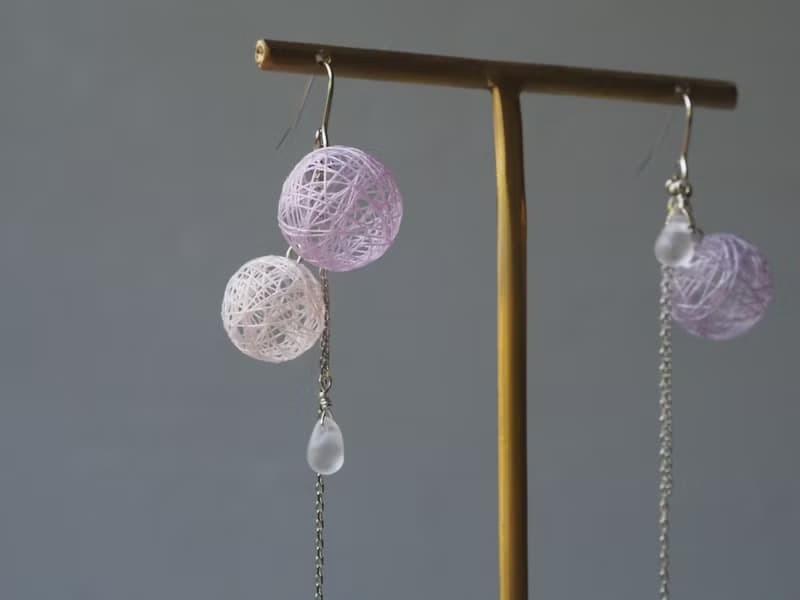 雨音の余韻イヤリング 紫陽花 _夏限定