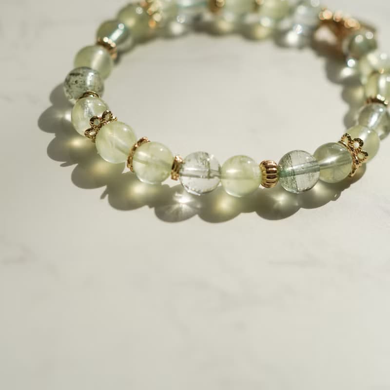 綠幽靈葡萄晶14KGF手鍊