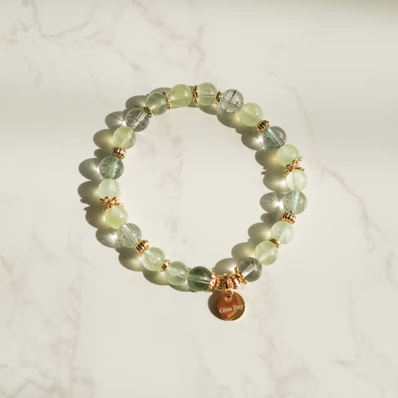 綠幽靈葡萄晶14KGF手鍊