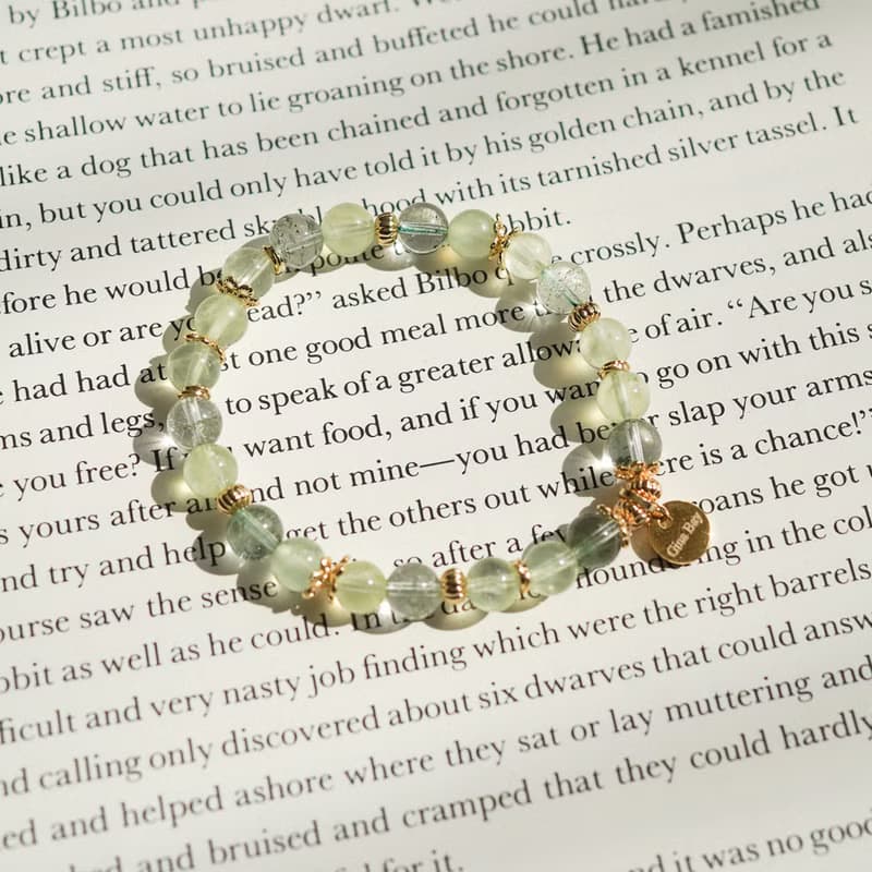 綠幽靈葡萄晶14KGF手鍊