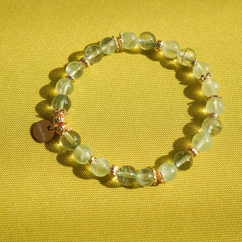 綠幽靈葡萄晶14KGF手鍊