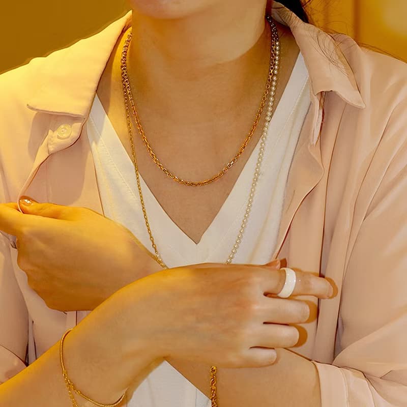 LA LIGNE ANKER CHAIN SOLID NECKLACE