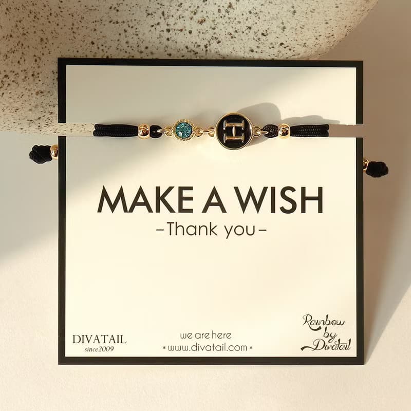 Initial Birthstone Knot Bracelet