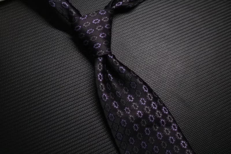 紫色復古花紋真絲領帶高端復古necktie
