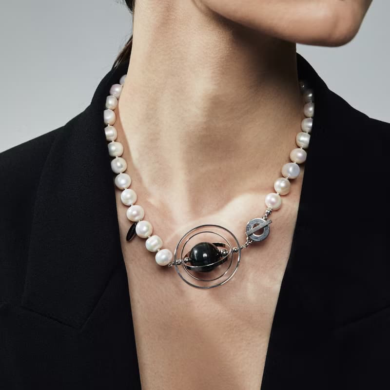 黑潮土星環珍珠項鍊  Kuroshio Saturn pearl necklace