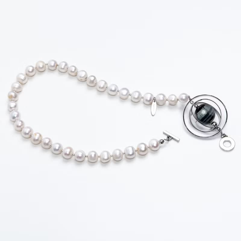 黑潮土星環珍珠項鍊  Kuroshio Saturn pearl necklace