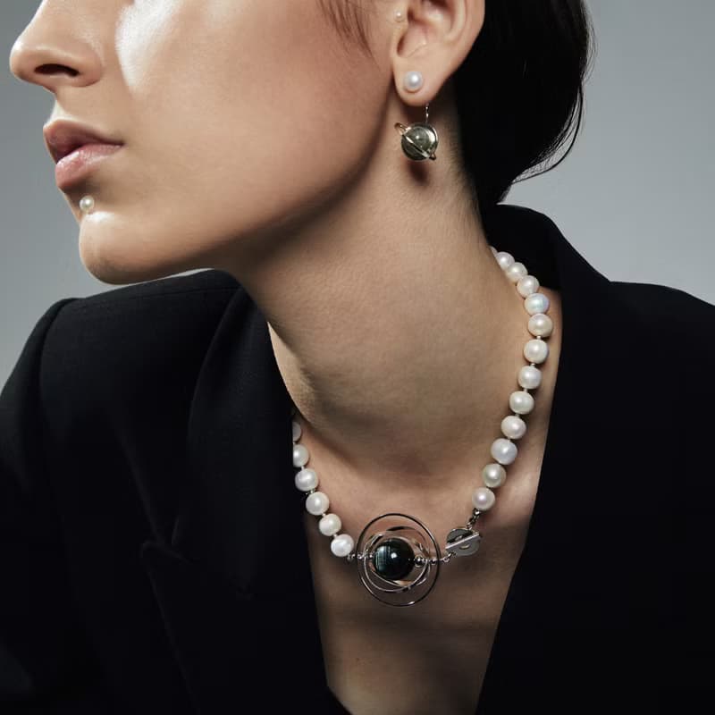 黑潮土星環珍珠項鍊  Kuroshio Saturn pearl necklace