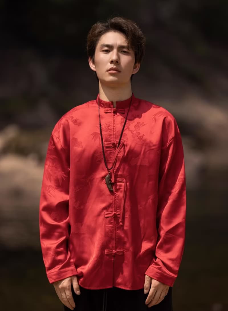 東方韻 中國風復古竹葉盤扣唐裝