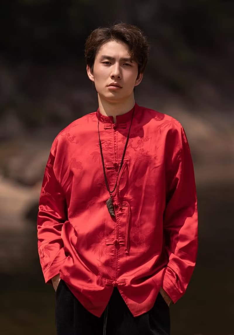東方韻 中國風復古竹葉盤扣唐裝