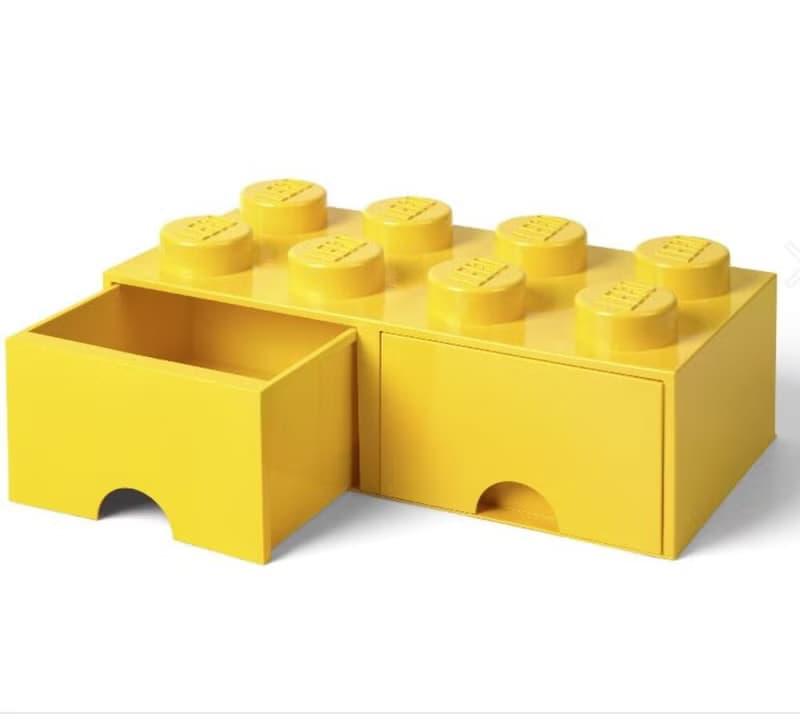 Room Copenhagen 樂高 LEGO 八凸抽屜收納箱-黃色(40061732)送禮