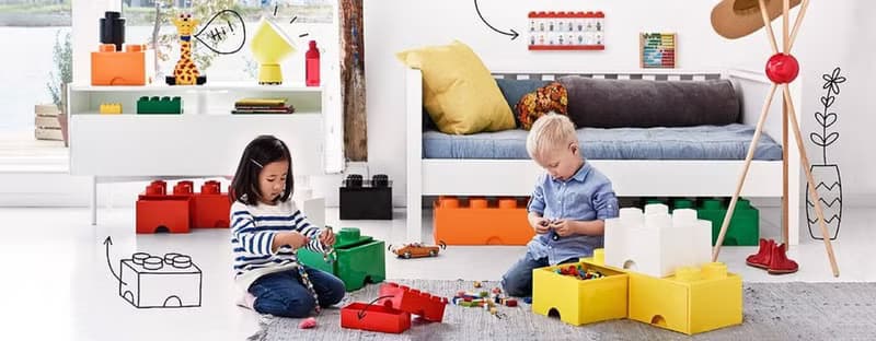 Room Copenhagen 樂高 LEGO 八凸抽屜收納箱-黃色(40061732)送禮