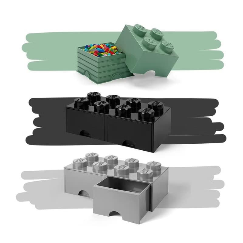 Room Copenhagen 樂高 LEGO 八凸抽屜收納箱-黃色(40061732)送禮