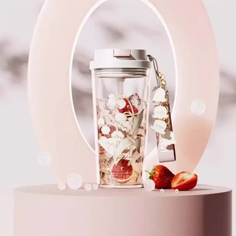 GERM鈴蘭水杯2024新款女生高顏值吸管杯雙飲杯隨行杯子