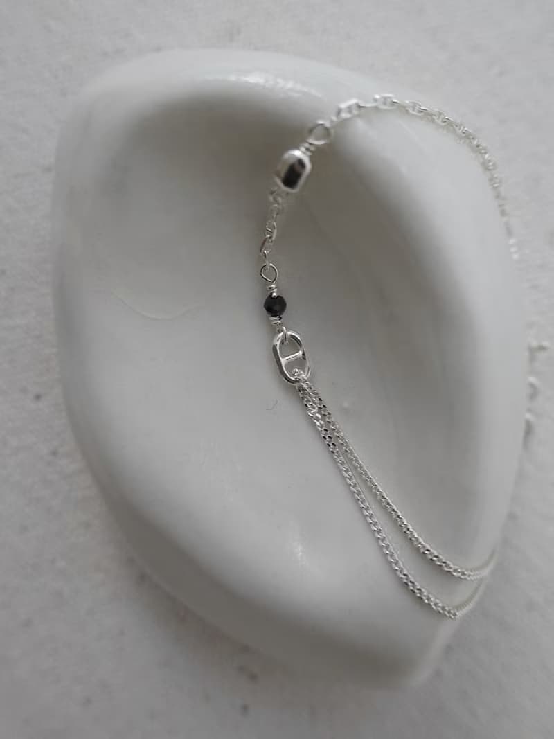 Zhu.handcrafted__Modest__純銀/黑尖晶