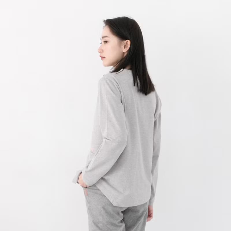 MIT有機棉不對稱衣襬居家服-灰