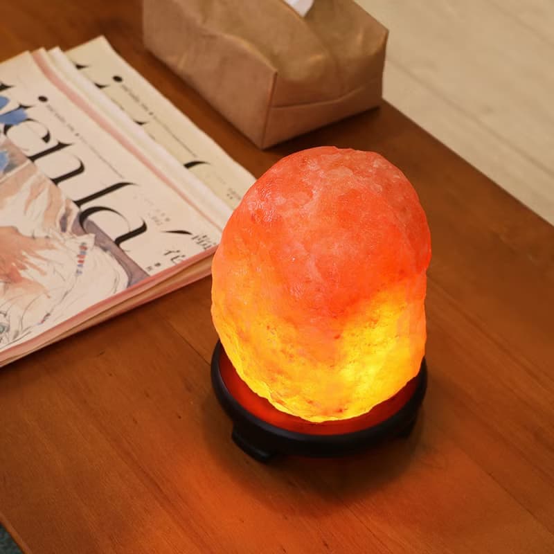 2-5kg 玫瑰鹽燈 I 特製底座 I 財位推薦 化煞淨化磁場