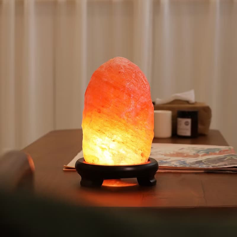 2-5kg 玫瑰鹽燈 I 特製底座 I 財位推薦 化煞淨化磁場