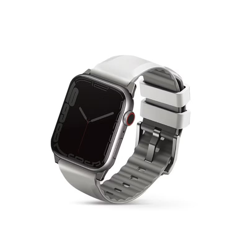 Apple Watch Linus 防水矽膠雙色錶帶-灰