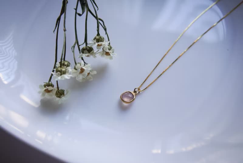 SV925 AAA 包鑲粉紅玉隨項鍊 可調長度 Pink Chalcedony 招桃花